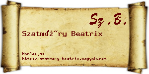 Szatmáry Beatrix névjegykártya